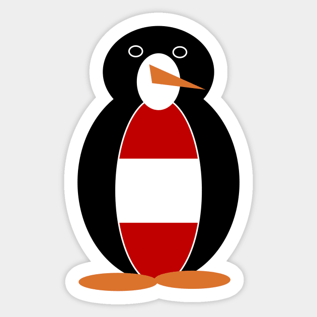 Austrian Penguin Sticker by AuntieShoe